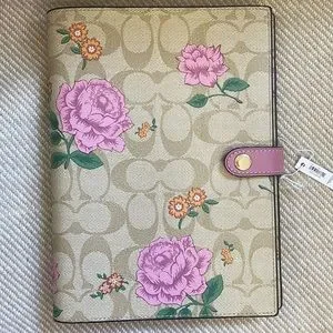 Coach | Other | Nwt Coach Notebook In Signature Canvas With Prairie ...